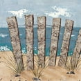 thumbnail image 2 of Reynolds, Jade 12x12 Black Ornate Wood Framed with Double Matting Museum Art Print Titled - Beach Scene Triptych I, 2 of 4