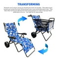 thumbnail image 2 of Beach Cart Chair – 2 in 1 Turns from Cart to Beach Chair – Large Wheels – Easy to Use – Large Capacity – Flower Pattern, 2 of 6