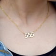 thumbnail image 4 of Collar Con Número De Ángel 111 - 999 Collar De Acero Inoxidable Collar Con Número De Oro Numerología Joyería Speravity AP007130-02, 4 of 6