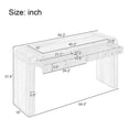 thumbnail image 7 of Retro Curved Console Table with 2 Drawers, Versatile 54'' Long Accent Entryway Table Sofa Table with Thick Legs for Hallway & Living Room, Dark Navy, 7 of 7