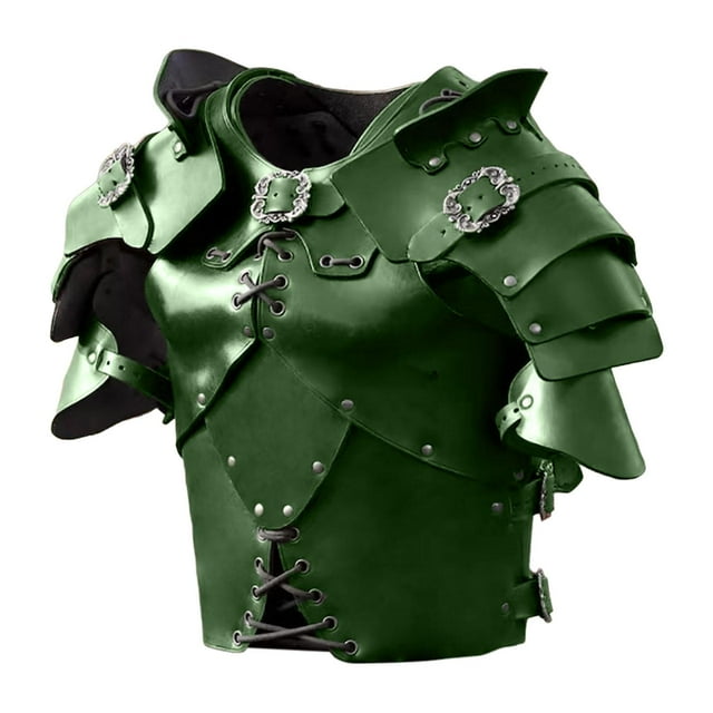 Chaleco medieval Strade Fareast Limited con remaches de metal Verde