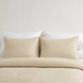thumbnail image 6 of Waffle Textured Comforter 3-Piece Bedding Set - Taupe Full/Queen Size -All Season Down Alternative, 6 of 6