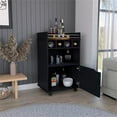 thumbnail image 4 of TUHOME Phoenix Bar Cart  Black Engineered Wood, 4 of 6
