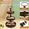 thumbnail image 3 of 3 Tier Cupcake Stand, Farmhouse Rustic Tiered Serving Tray,3 Tier Serving Tray for Farmhouse Kitchen Decor, Wood Dessert Tray for Tea Party Wedding Server, Decorative Tiered Tray., 3 of 10