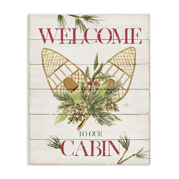Stupell Industries Farmhouse Rustic Cabin Welcome Canvas Art, 16 x 20, by Deane Beesley