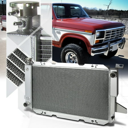 1991 Ford Bronco Radiator (Aluminum 3 Row Performance Cooling Radiator for 85-96 Ford F150/F250/Bronco V8 86 87 88 89 90 91 92 93 94)