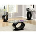 thumbnail image 3 of Furniture of America Table d'Appoint Ronde en Verre Noir, 3 of 5