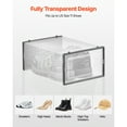 thumbnail image 5 of KFFKFF 12 Pack Stackable Shoe Storage Boxes, Modular Plastic Organizers for Shoes, Fits Up to US Size 11, Ideal for High Heels, Boots, Hats, and More, Black Frame, 5 of 9