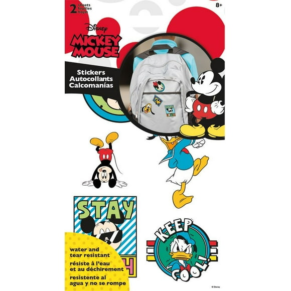 Sticker Stickables Tyvek - Mickey And Friends - 2 Sheet New Licensed st1403
