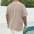 thumbnail image 5 of Ecqkame Men's T-Shirts Men Print Round Neck Casual Fashion Short Sleeve Round-Neck T-Shirts Blouses T-Shirts for Men Rose Gold B S, 5 of 5