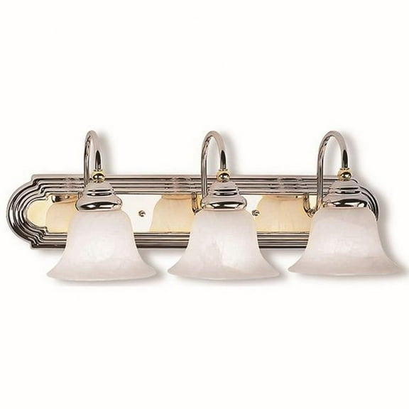 3 Light Bathroom Light in Traditional Style 24 inches Wide By 8.5 inches High-Polished Chrome Finish Bailey Street Home 218-Bel-731508
