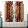 thumbnail image 2 of Boho Mandala Vintage Curtains Black Out 63 Inch Length Curtains for Sliding Glass Doors Bedroom Living Room 2 Panels Set, 2 of 5