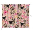 thumbnail image 5 of Yorkie Dog and Flower Florals Shower Curtain 84"x72" ,Bathroom Decorative Shower Curtains Set with 12 Hooks,Modern Waterproof Washable Shower Curtain, 5 of 6