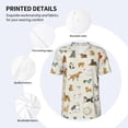 thumbnail image 5 of Fotbe Dogs Funny Pets Baseball Jersey Shirt for Men and Women, Casual Short Sleeves Button Down T-Shirt-3X-Large, 5 of 9
