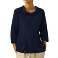 thumbnail image 2 of Womens Clothing Kelon Ladies Tops and Blouses Long Sleeve Crewneck Button Boho Tops Summer Outfits 2026 Fashion Clothing Blouses, S, 2 of 5