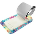 thumbnail image 2 of Square 2Pack PU Leather Abstract- Geometric Cruise Luggage Tag with Privacy Cover and Name ID Tag for Travel Handbags Backpacks Luggage Tags, 2 of 6
