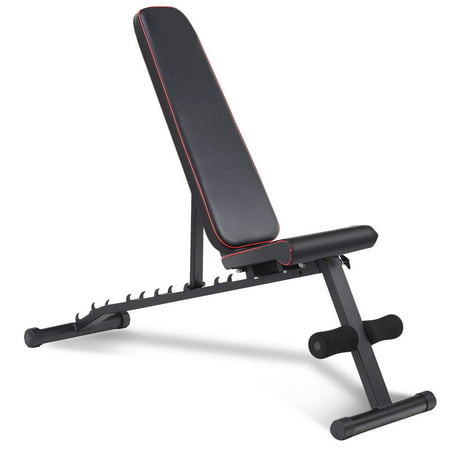 Costway Exercise Bench Adjustable Foldable Compact Easy To Carry NO Assembly (Best Compact Weight Bench)