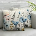 thumbnail image 3 of COMIO Brown Cream Grey Teal Floral Pillow Covers Watercolor Flower Lumbar Bed Pillow Cases Rustic Abstract Modern Throw Pillows Farmhouse Home Decor for Living Room Bedroom Bed Cushion, 3 of 5
