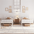 thumbnail image 2 of Fullfurnique Metal Platform Bed Frame with Headboard and Footboard, Twin, White, 2 of 7