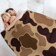 thumbnail image 6 of Vintage Brown Camouflage Flannel Fleece Throw Blanket Soft Blanket for Couch,Cozy,Warm,Lightweight,50x60 Inches, 6 of 6