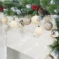 thumbnail image 3 of Boules de Noël en Velours de 2,36 Po, 25 Pcs Décorations Suspendues de Sapin de Noël Floquées Rouges/blanches, pour Décoration Intérieure de Fête de Noël à la Maison, Mariage et Jours Fériés., 3 of 7