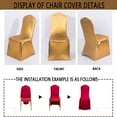 thumbnail image 5 of Shukii Chair Cover Set Of 2 Dining Chair Slipcovers for Weddings Dining Banquets Celebrations Elastic Chair Cover,Red, 5 of 7