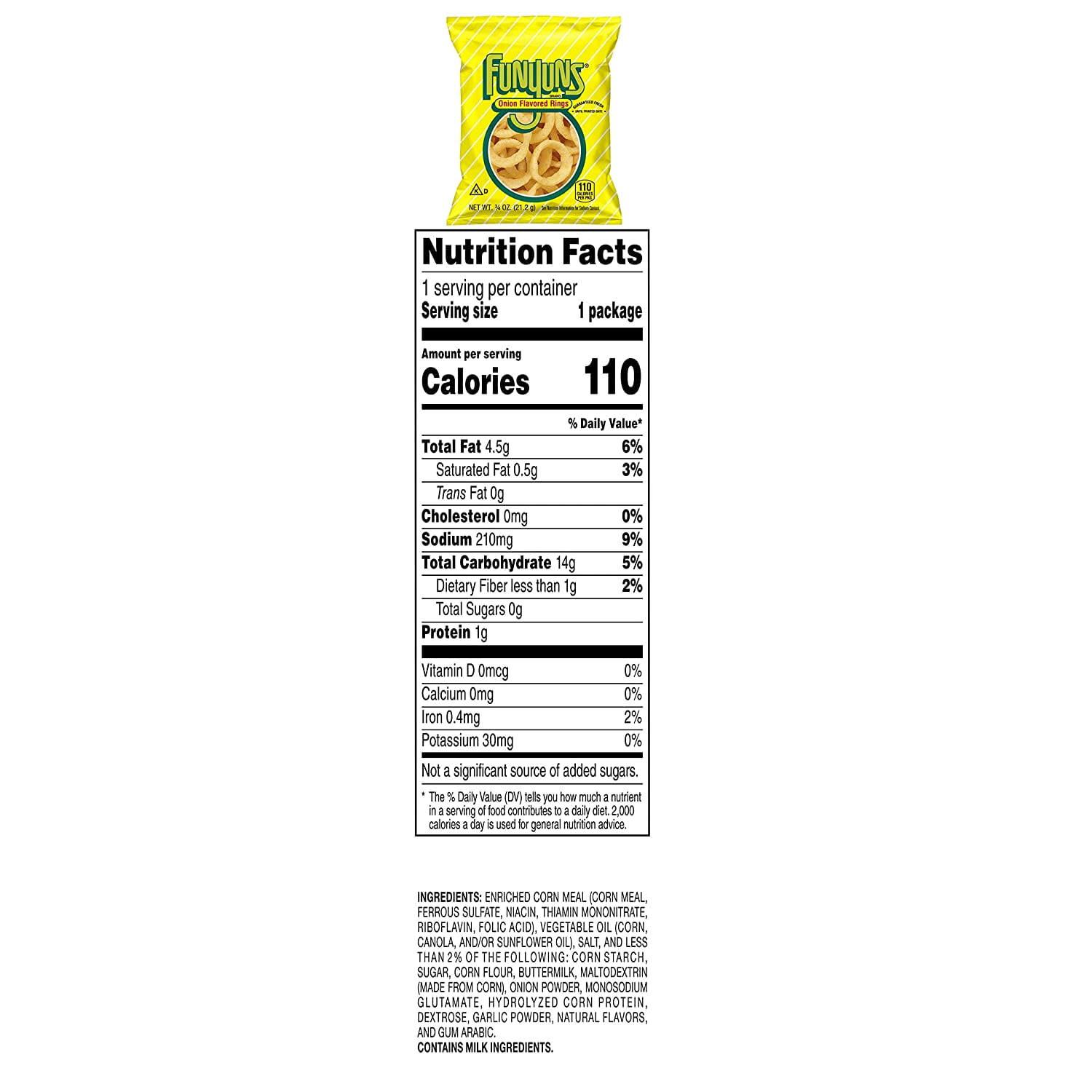 Funyuns Onion Flavored Rings Chips, 0.75oz Bags (40 Pack)