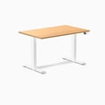 thumbnail image 1 of Desky Bureau Assis-Debout à Double Stratifié - Select Beech / 47.2 x 29.5 Pouces / Blanc, 1 of 10
