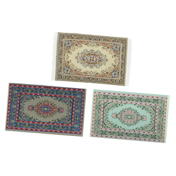 Alfombra de Turco perfecl 1/12 paquete de 3 para casa de muñecas