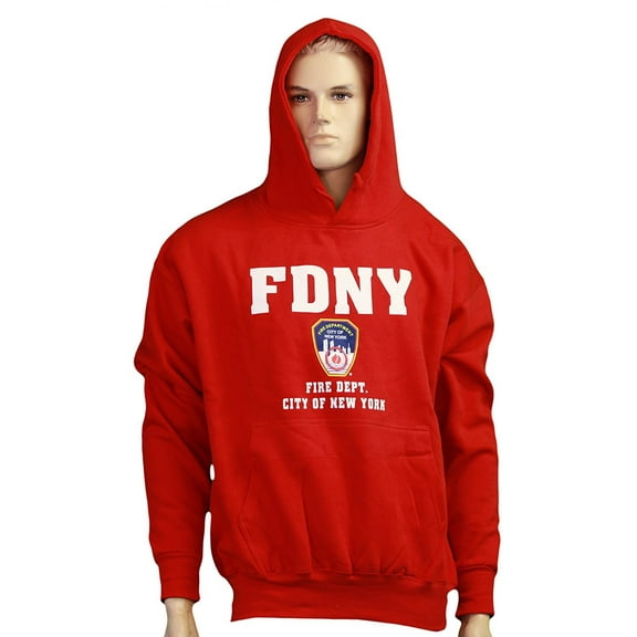 FDNY Men's Hoodie Sweatshirt Red, 2XL