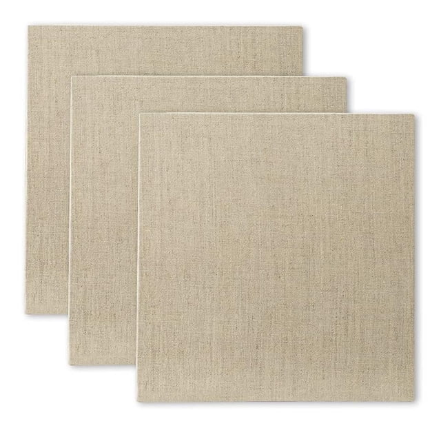 Paneles de lino imprimado transparente Senso de 12 x 12 pulgadas, paquete de 3