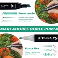 thumbnail image 2 of Set 24pz De Plumones De Doble Punta Diferente Color Y Secado Rápido Con Estuche De Viaje, 2 of 8
