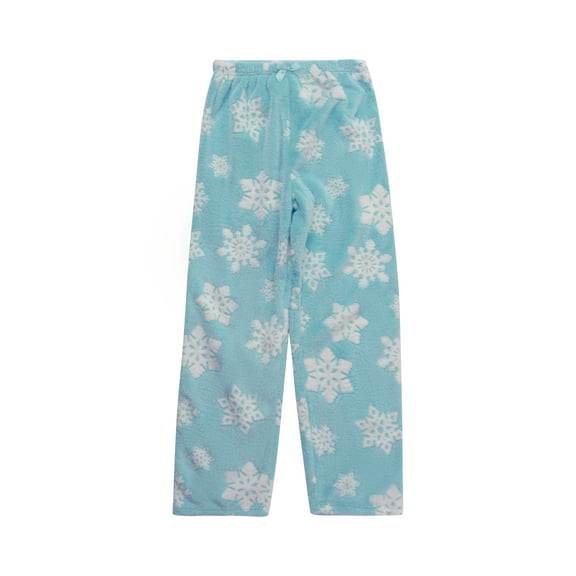 Just Love Plush Pajama Pants for Girls 45611-10539-GRY-4 (Girls 6X, Embossed Snowflake - Blue)