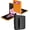 Orange, variant on Nakedcellphone [Grid Texture] Snap-On Hard Case Cover with [Rotating/Ratchet] Belt Clip Holster Holder for Samsung Galaxy Z Flip 5G Phone (SM-F700, SM-F707) 2020