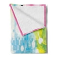 thumbnail image 2 of Hip Hop Soft Flannel Fleece Throw Blanket, Illustration of Breakdancer on Hand Stand with Colorful Funky Disco Background, Cozy Plush for Indoor and Outdoor Use, 50" x 60", Multicolor, by Ambesonne, 2 of 5