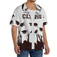 thumbnail image 4 of Disketp Men's Hawaiian Congratulation New Class Print Shirts Button Down Holiday Beach Shirts-Small, 4 of 7