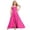 b-697Hot Pink322, variant on MEZZALL Girls Sleeveless Tiered Ruffle Party Dress With Top Ruched Waist Asymmetrical Bow Back Detail Solid Color Comfort Dresses