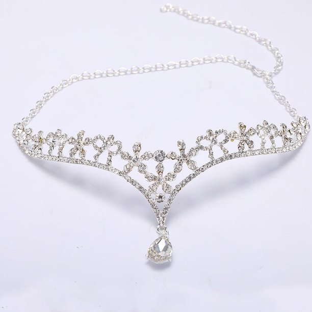 Boda nupcial mujer cristal flor decoración corona diadema tocado