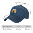 thumbnail image 5 of Beer Mug Baseball Cap Vintage Soft Washed Denim,Golf Dad Hat Adjustable Trucker Hats for Men Women Unisex Adult,Navy Blue, 5 of 6