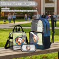 thumbnail image 2 of ZUXONGSY Paint Baseball Print 3 Pcs Clear Backpack Set, Heavy Duty Transparent Backpack with Lunch Bag & Pencil Case, See Through Bookbag for School, Work, Sports, 2 of 5
