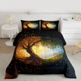 thumbnail image 2 of Manfei Gold Life Tree Bedding Comforter Set, Mystic Bohemian Plant Botanical Twin Comforter Sets, Teen Kid Child Adult Reversible Bedding Set, Super Cozy Room Decor, 2-Piece, 2 of 8