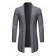 thumbnail image 4 of Suéter de punto largo para hombre, chaqueta de color liso, suéter de punto de otoño para hombre, 4 of 5