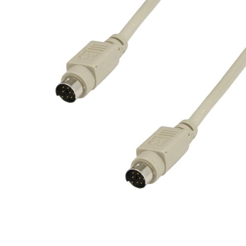 Kentek 6 Feet Mini DIN8 Cable 28AWG Molded Serial RS-232 MDIN8 8 Pin M/M for Mac 