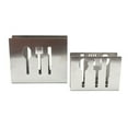 thumbnail image 3 of Stainless Steel Paper Napkin Holder Cutlery Cutout Dining Tissue Dispenser Table Decor Rack, 3 of 6