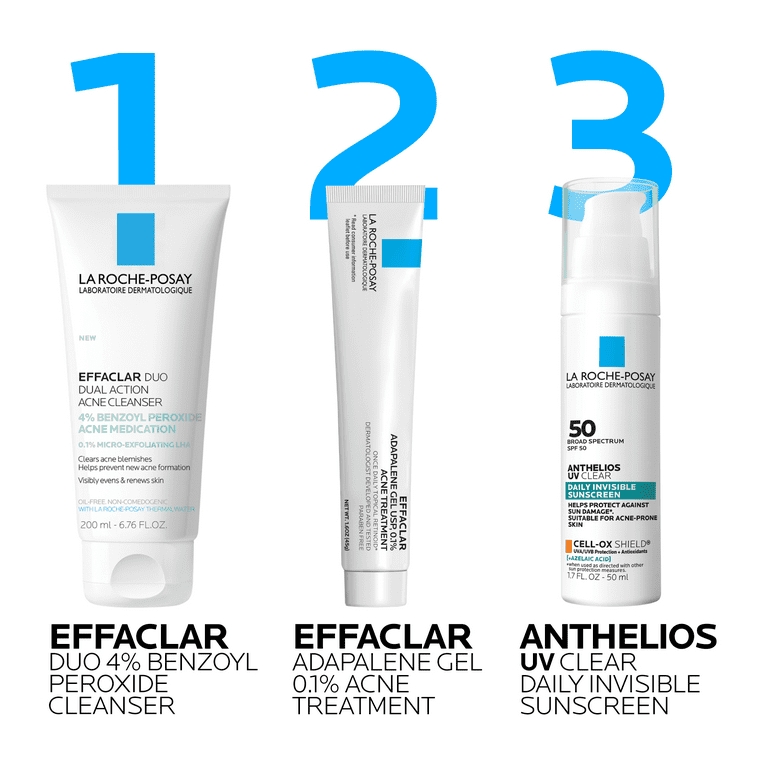 LA ROCHE-POSAY EFFACLAR セット Effaclar Medicated Acne Cleanser & Toleriane Double Repair