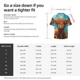 thumbnail image 5 of Fotbe Cute Cow Sunflowers Art Camisa Estampada de Manga Corta para Hombre, Casual de Verano, Estilo Playero, Sin Arrugas-Large, 5 of 5