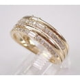 thumbnail image 3 of 2.00Ct Round Cut Simulated Diamond Multi Row Women's Wedding Band Ring 14K Yellow Gold Plated 925 Silver For Her, 3 of 5