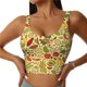 thumbnail image 1 of Fotbe Fruits And Vegetables Sujetador Deportivo Largo sin Aros para Mujer con Almohadillas y Soporte Medio, Transpirable y Absorbente, Camiseta Tipo Chaleco o Tank Top-Small, 1 of 8