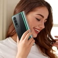thumbnail image 6 of Compatible with Samsung Galaxy Z Fold 4 Case Plating Frame Electroplate Clear Luxury Elegant Case Camera Protector Soft TPU Shockproof Protective 3 PCS Anti-Skid Galaxy Z Fold 4 Case -Green, 6 of 12
