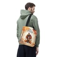thumbnail image 3 of Happy Thanksgiving Boxer Turkey Costume Pumpkins Autumn Leaves All Over Print 3D Canvas Tote Bag Boxers Dog Lover Gifts Idea Reusable Handbag - 13014, 3 of 5